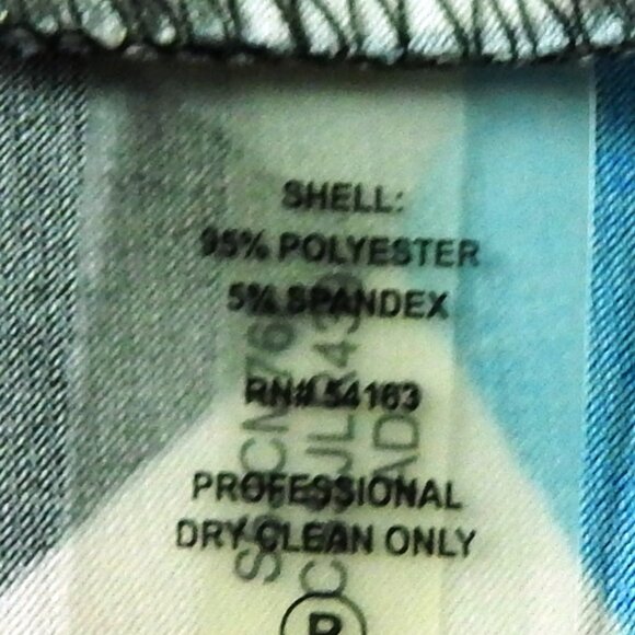 Calvin Klein Pleated Neck Sleeveless Geometric Career Top Size Large NWOT - Picture 10 of 12